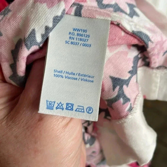 Boden magenta floral bird print sheath dress size 6 - Picture 4 of 5